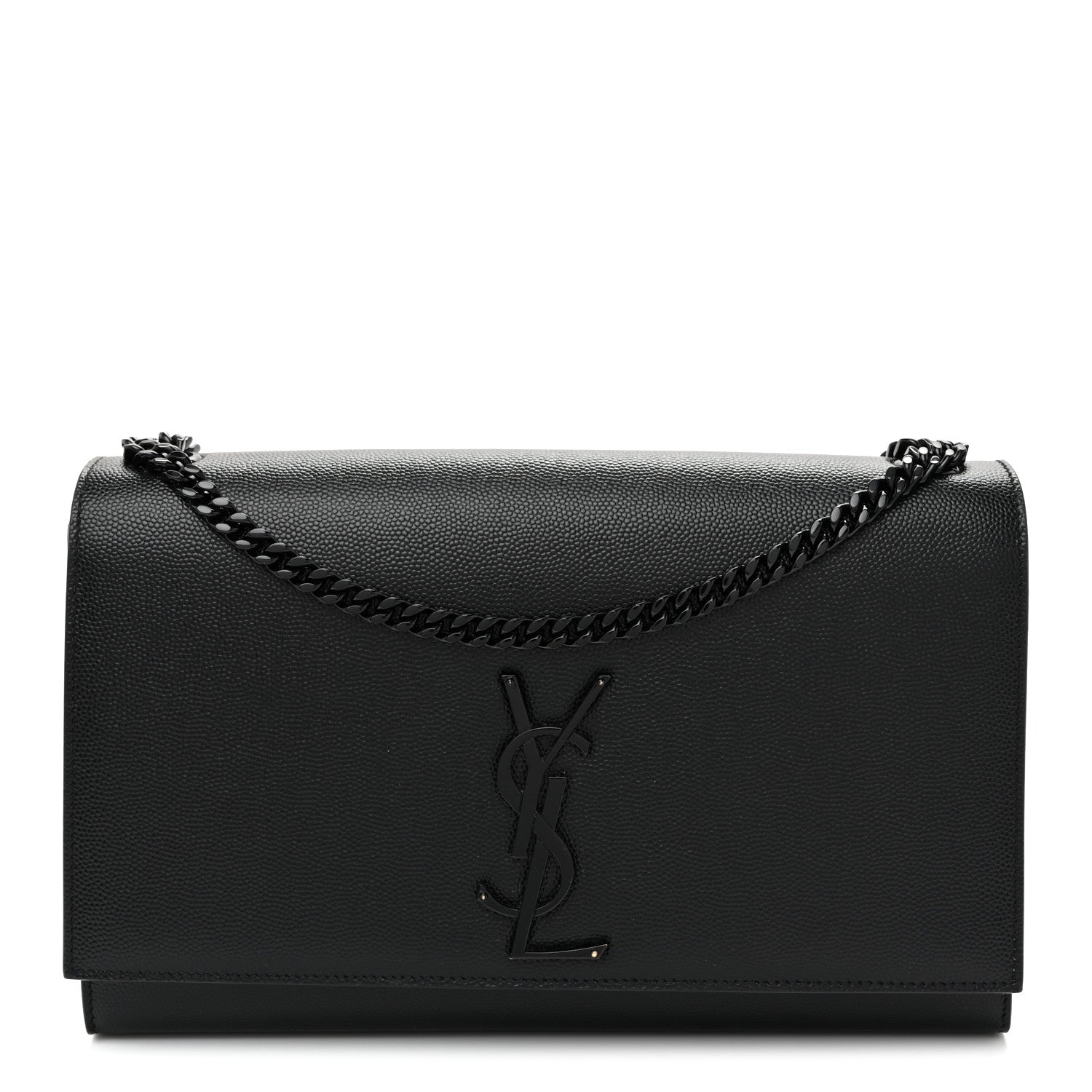 Grain De Poudre Medium Classic Monogram Monochrome Kate Satchel Black
