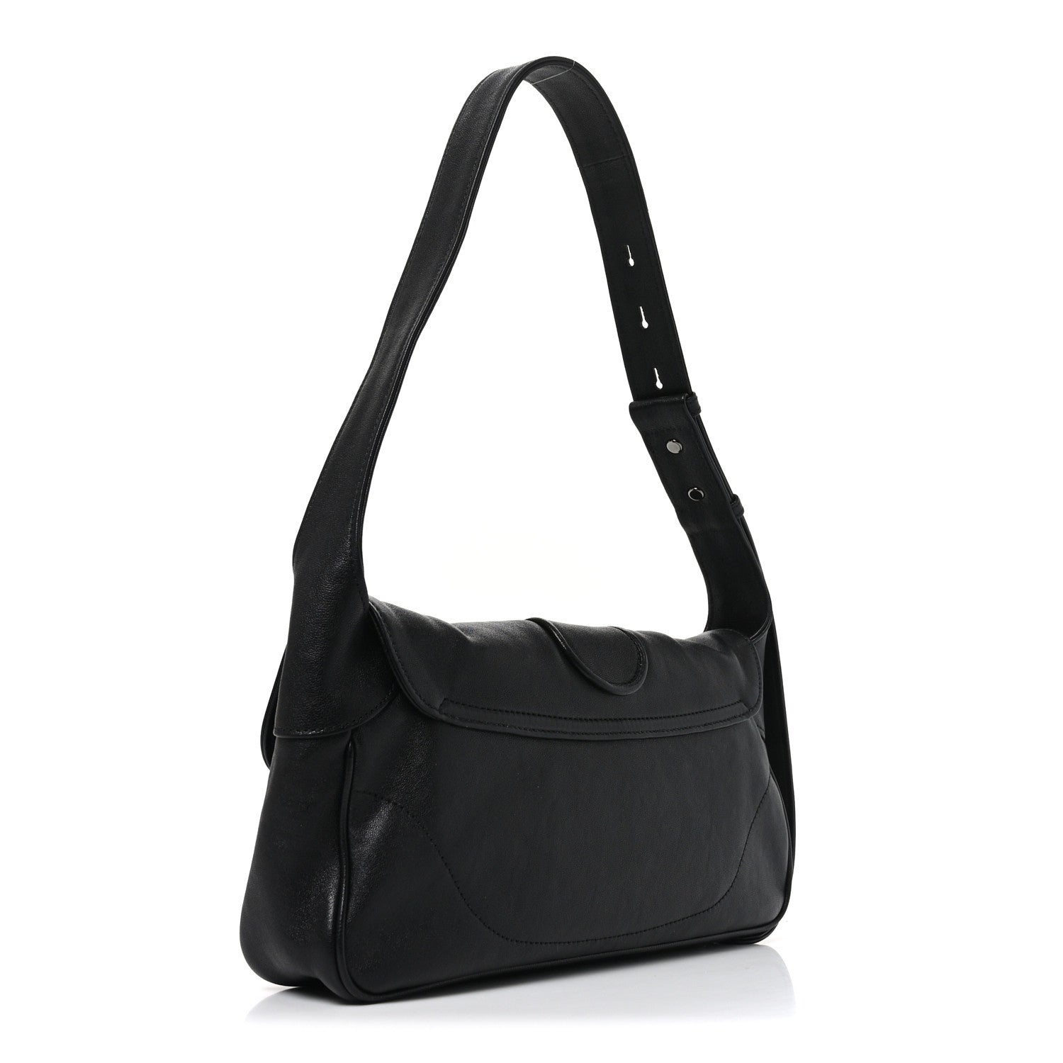 Goatskin Small GG Monochrome Aphrodite Shoulder Bag Black