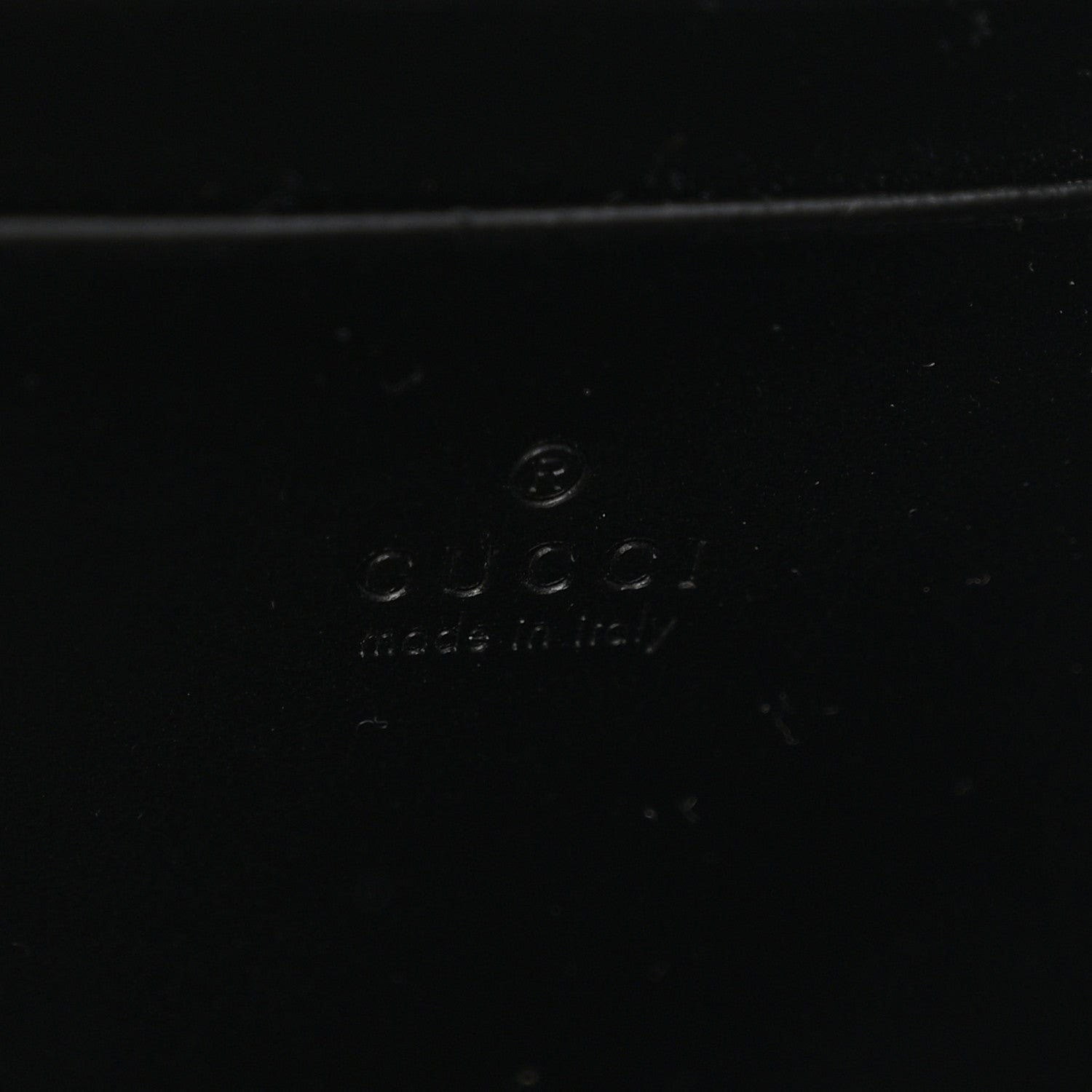 Calfskin GG Debossed Chain Wallet Black