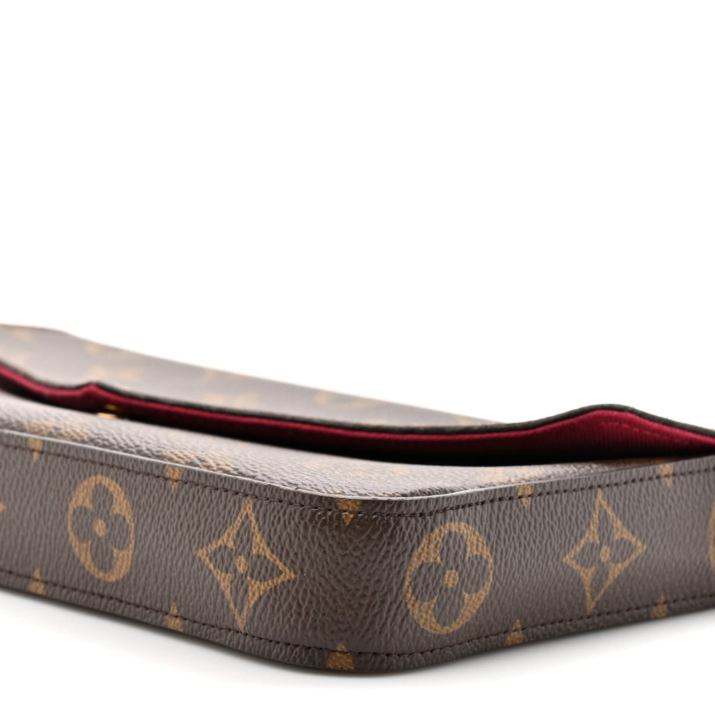 Monogram Pochette Felicie Chain Wallet Fuchsia