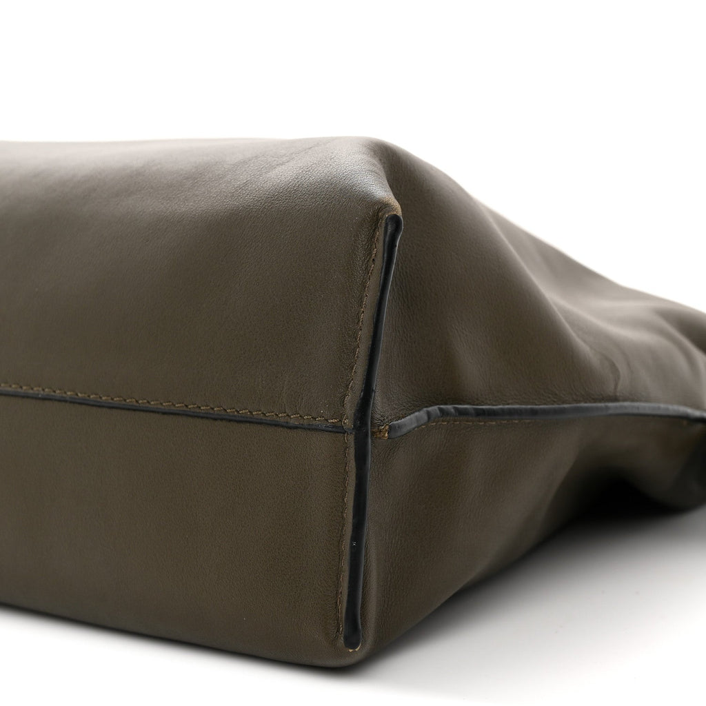 Nappa Flamenco Knot Clutch Dark Khaki