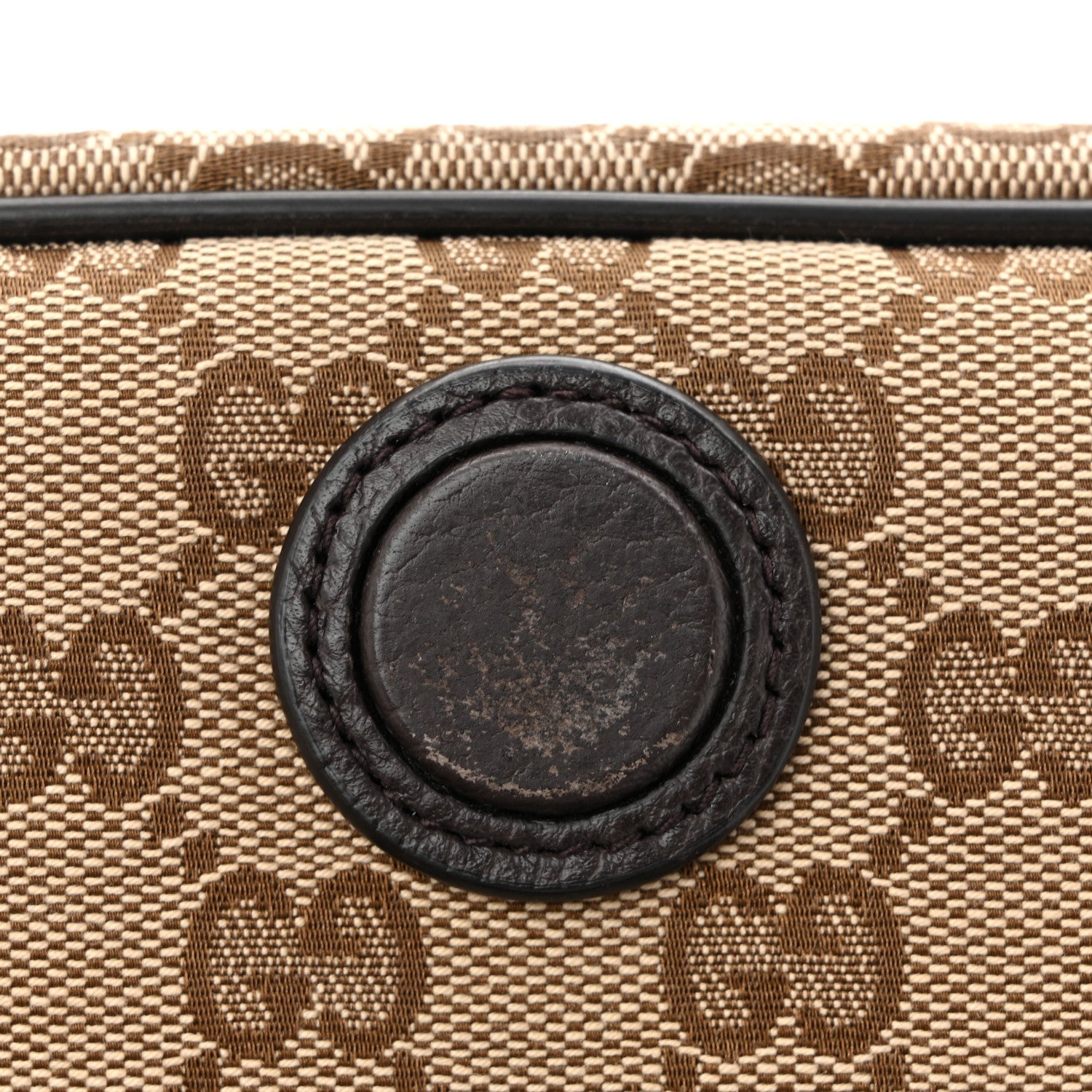 Monogram Flap Messenger Bag Beige Dark Brown