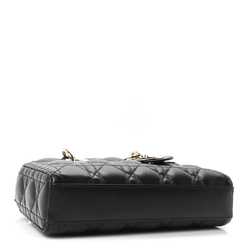 Lambskin Cannage Small Lady D-Joy Black