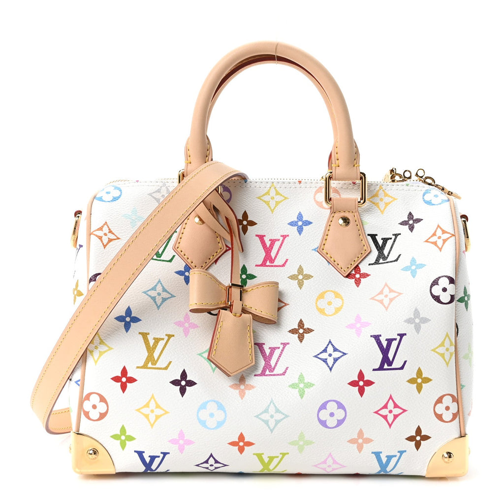 LV X TM Monogram Multicolor Speedy Bandouliere 25 White