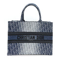 Oblique Denim Medium Book Tote Blue