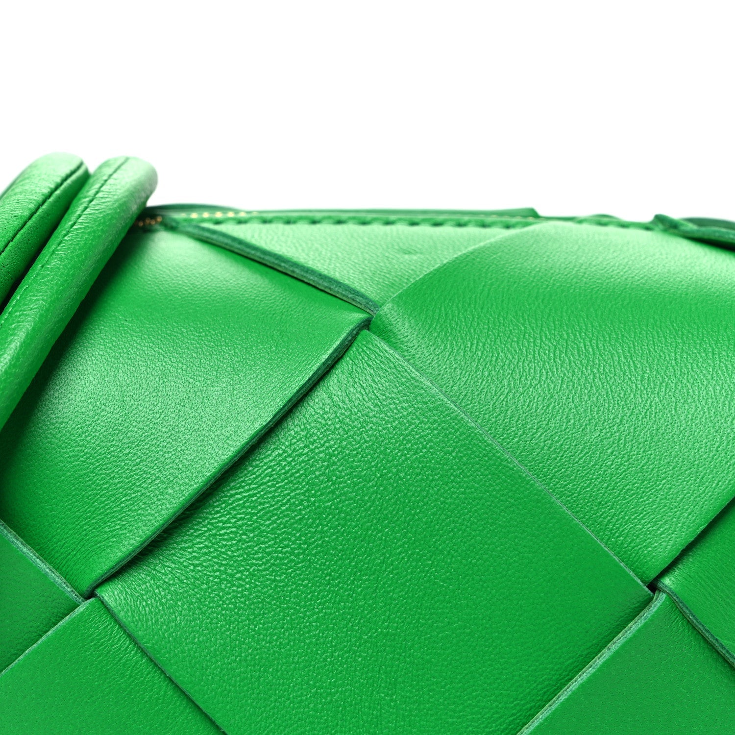 Lambskin Maxi Intrecciato Mini Cassette Camera Bag Parakeet