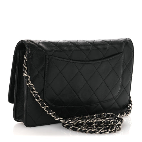 Aged Calfskin Quilted Reissue Wallet On Chain WOC Black