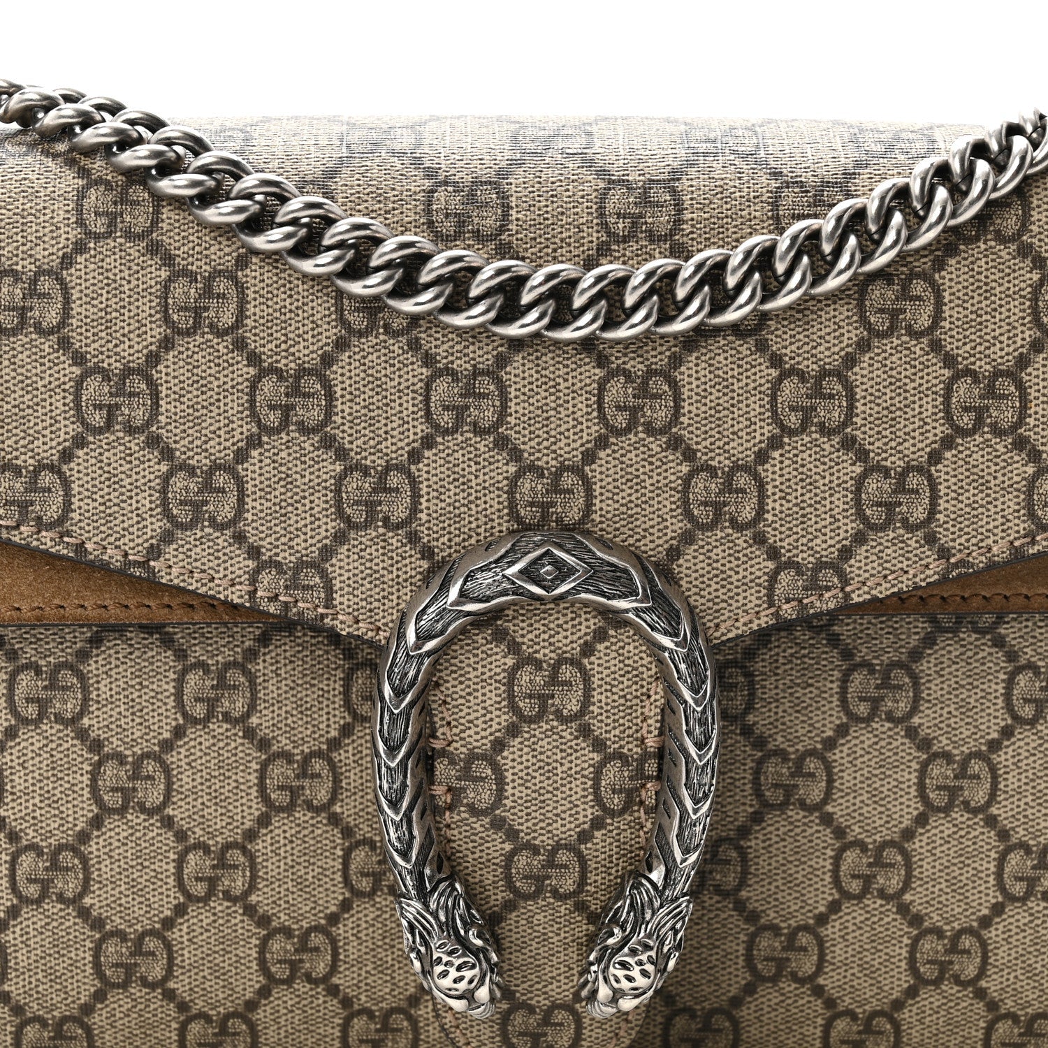 GG Supreme Monogram Small Dionysus Shoulder Bag Taupe