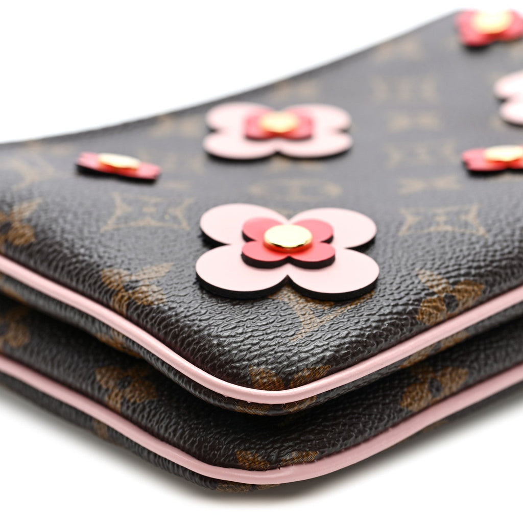Monogram Blooming Flowers Double Zip Pochette