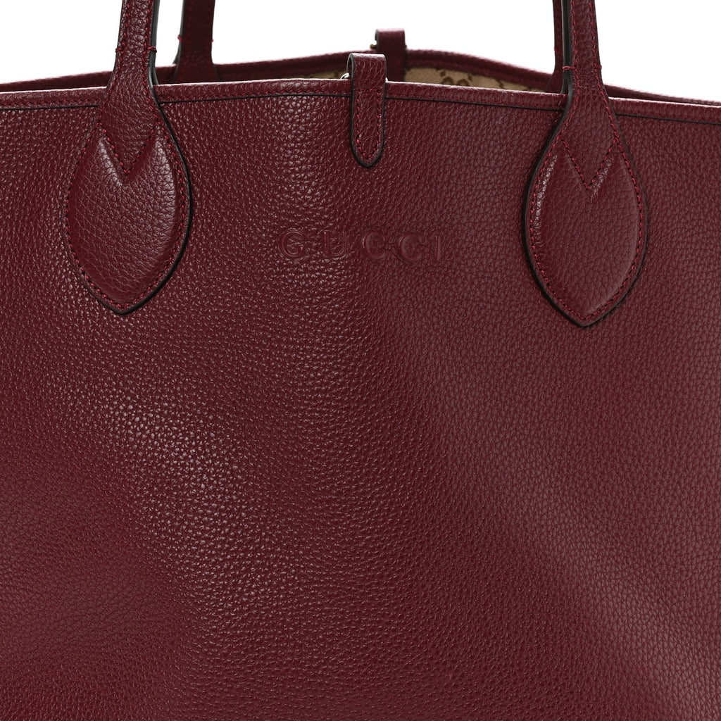 Grained Calfskin Monogram Large Totissima Reversible Tote Rosso Ancora