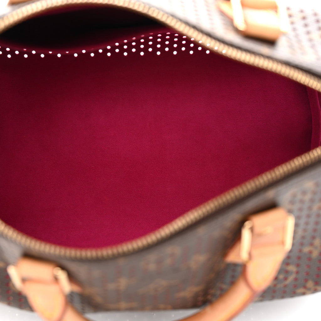 Monogram Perforated Speedy 30 Fuchsia