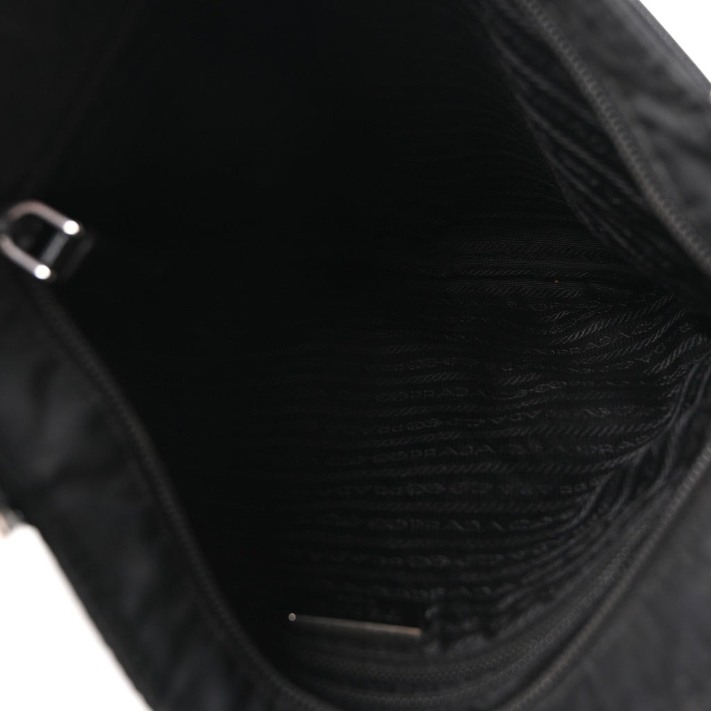 Tessuto Nylon Saffiano Small Crossbody Bag Black