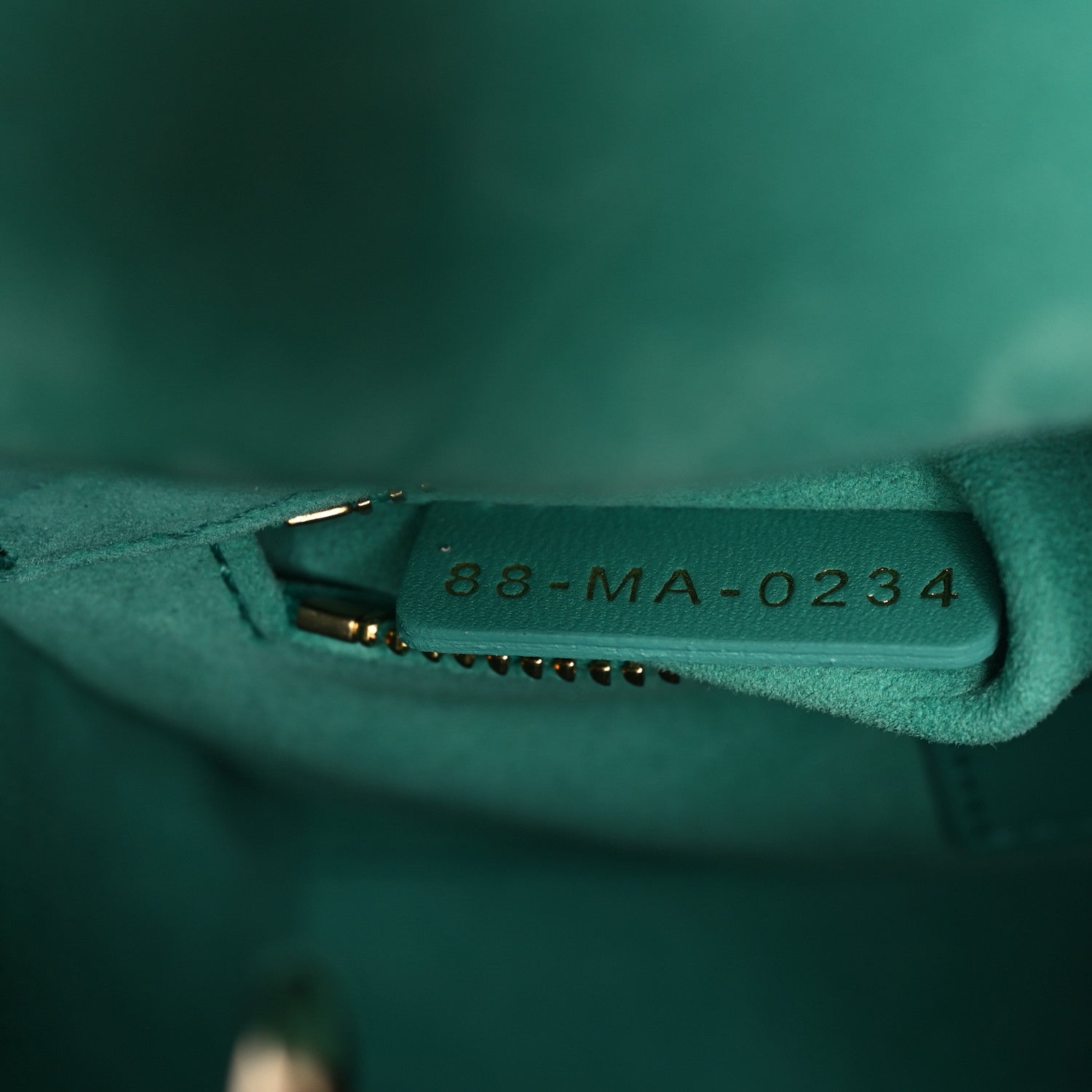 Lambskin Cannage Mini Lady Dior Aquamarina