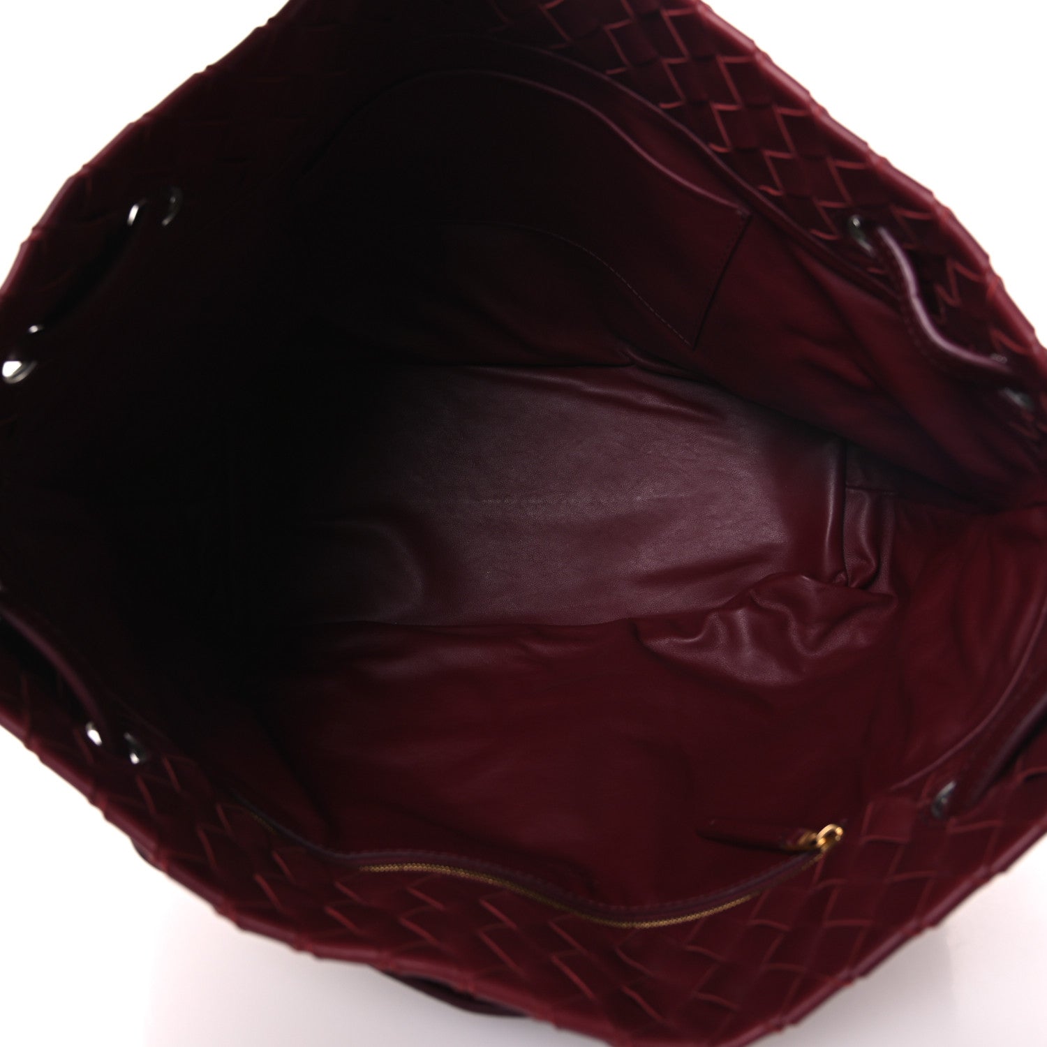 Nappa Intrecciato Medium Garda Bag Dark Red
