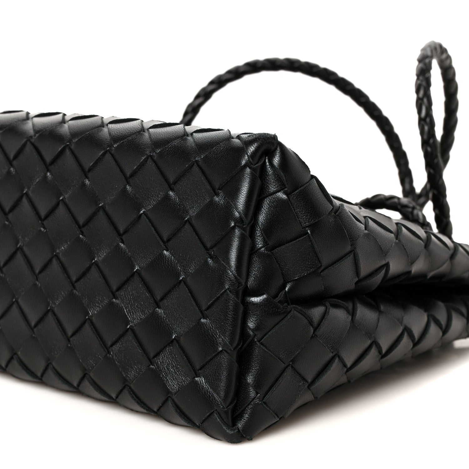 Nappa Intrecciato Small Andiamo Shoulder Bag Black