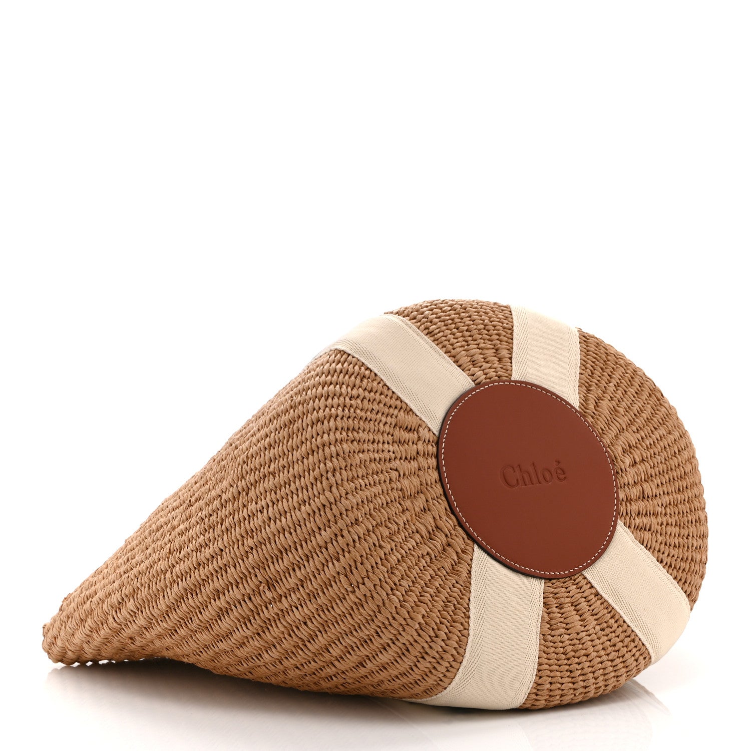 Raffia Medium Woody Tote White