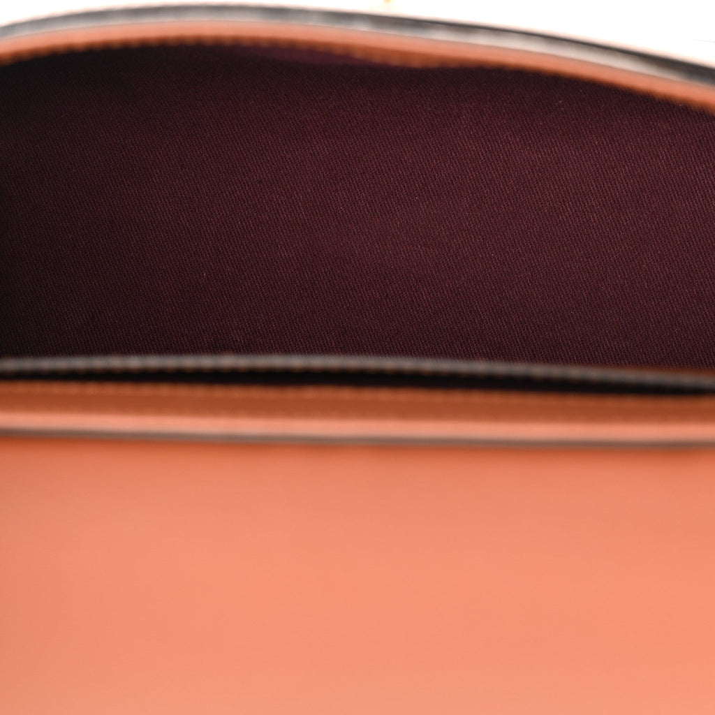 Coated Canvas Calfskin Vintage Check Medium Note Crossbody Bag Briar Brown