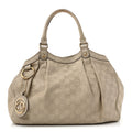 Guccissima Medium Sukey Tote Mystic White