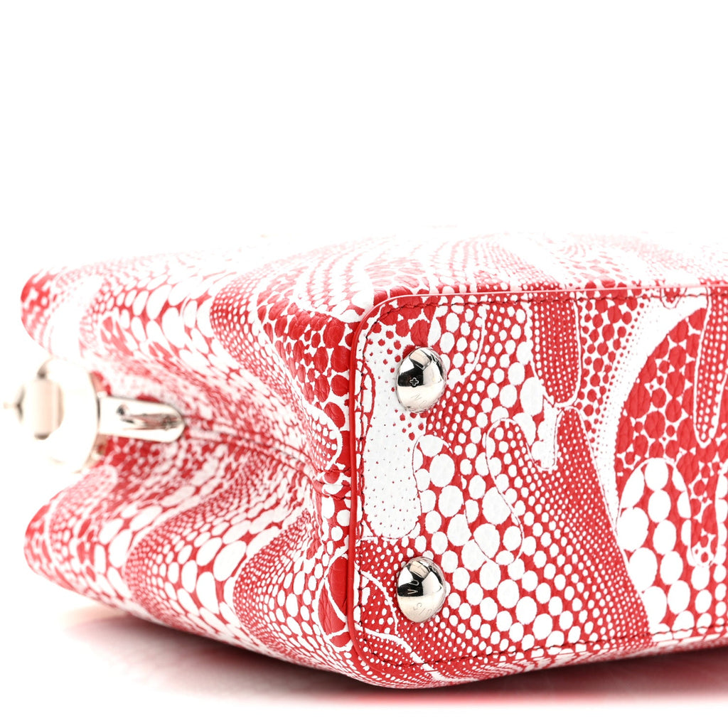LV X YK Taurillon Psychedelic Flower Capucines BB Rouge