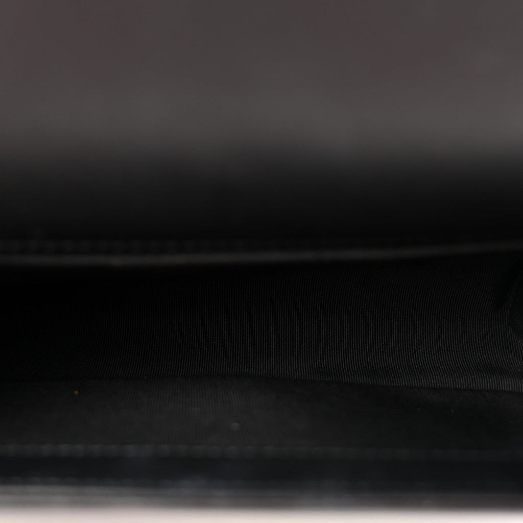 Calfskin Quilted Medium Boy Flap Black