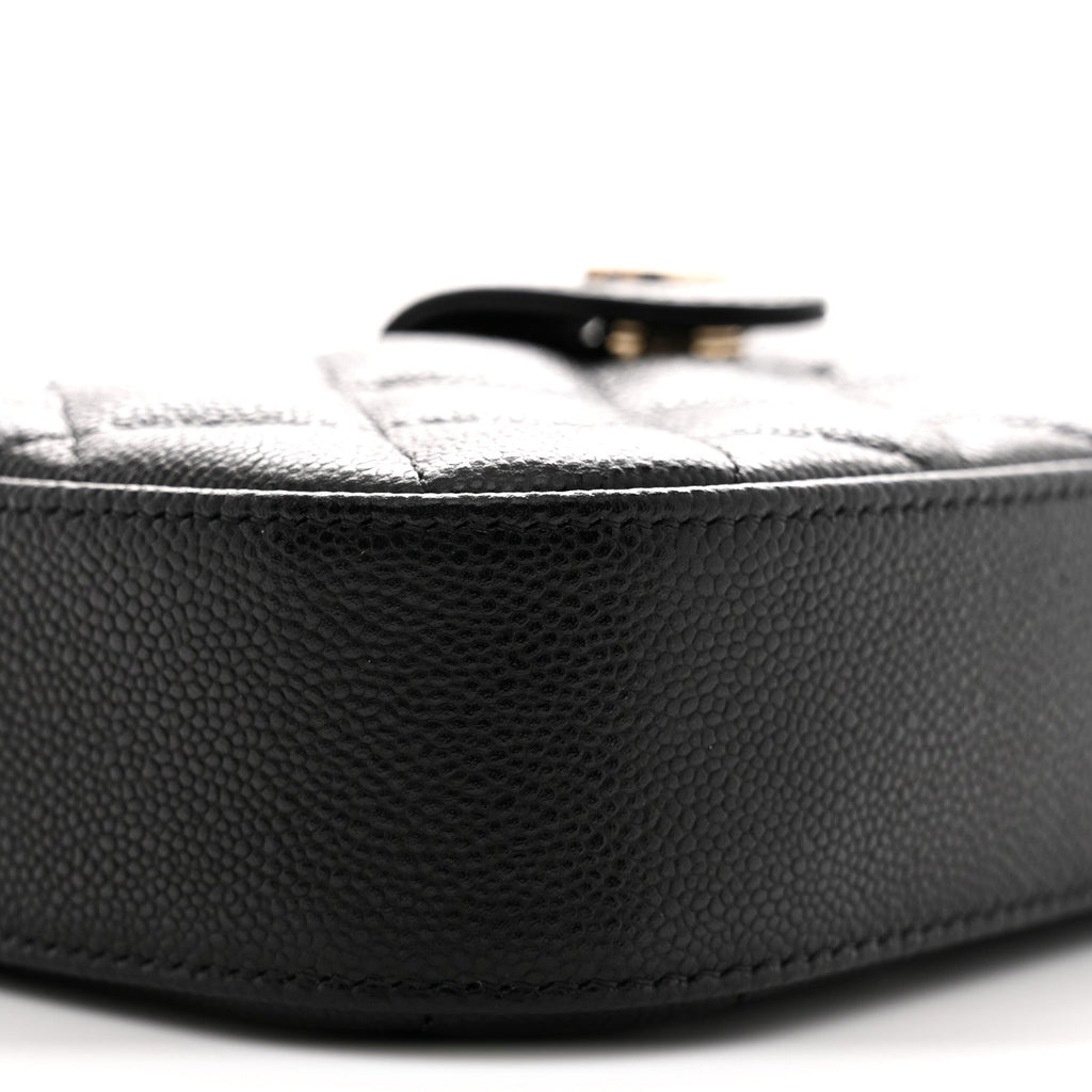 Caviar Quilted Chain Camera Bag Black
