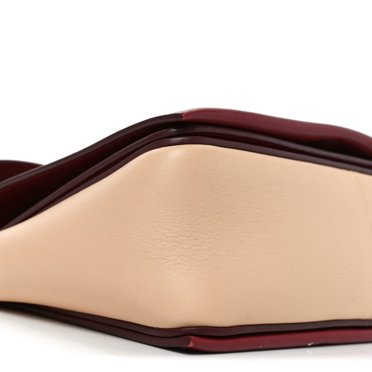 Shiny Smooth Calfskin Medium Frame Shoulder Bag Ruby Nude