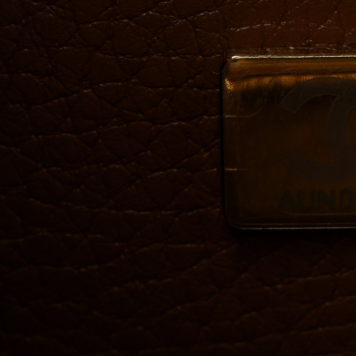 Grained Calfskin Stitched Urban Essentials Small Shopping Bag Camel