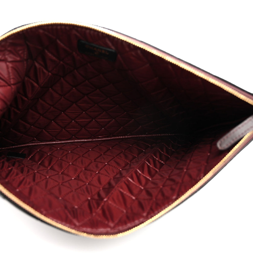 Caviar Quilted Large Cosmetic Case Black