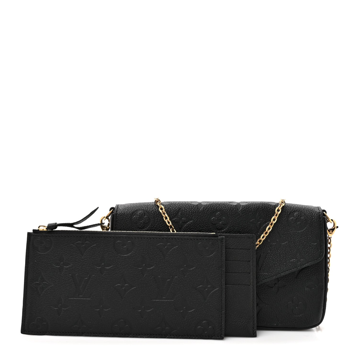 Empreinte Pochette Felicie Chain Wallet Black