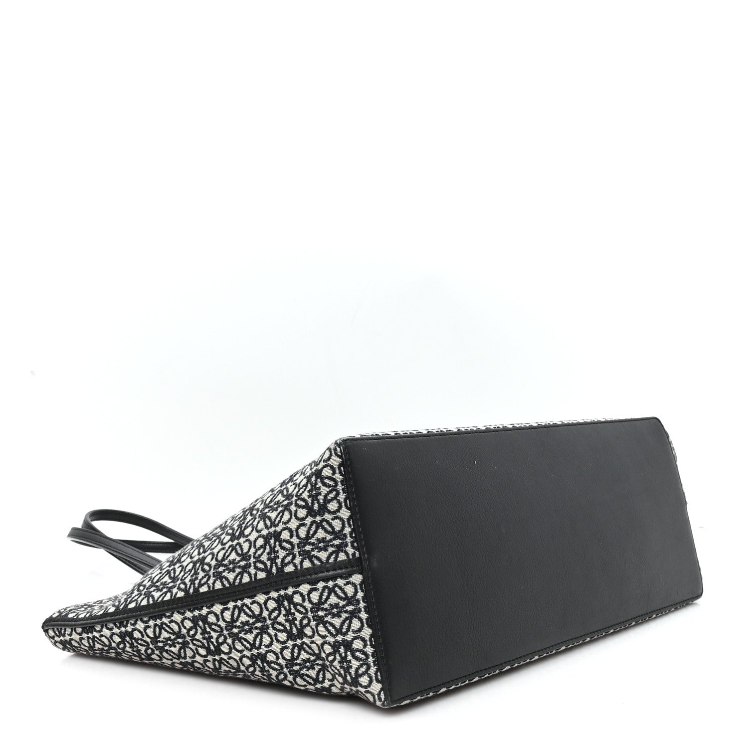 Jacquard Anagram Calfskin East West Tote Beige Black