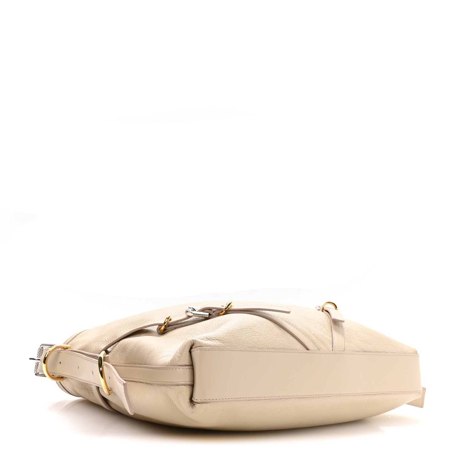 Calfskin Medium Voyou Bag Natural Beige