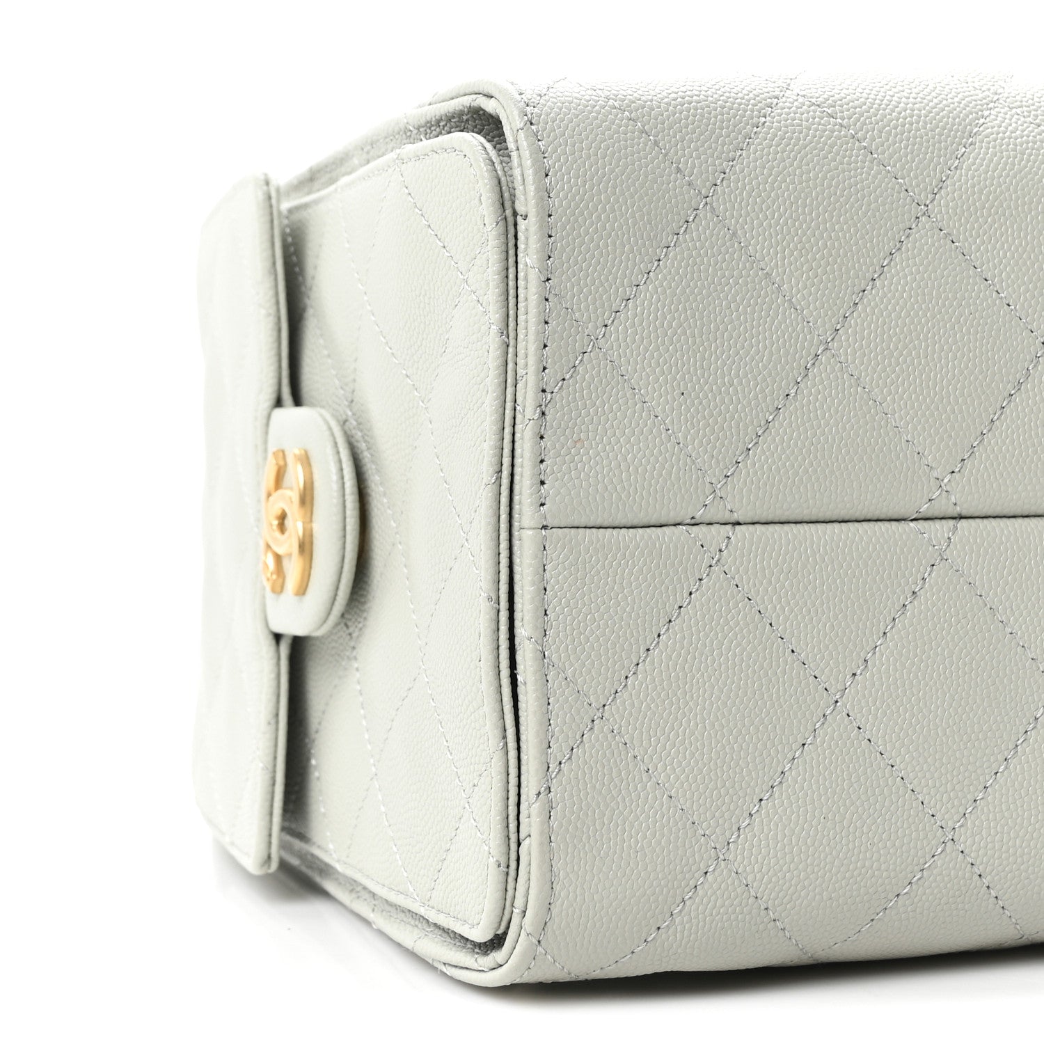 Caviar Quilted Small Chanel 25 Handbag Light Green