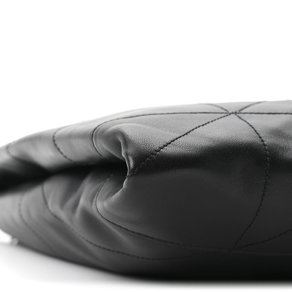 Lambskin Matelasse Monogram Medium Jamie 4.3 Pochon Black