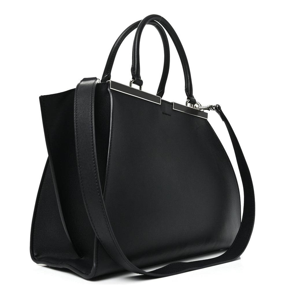 Vitello Dolce Shiny Nappa Petite 3Jours Tote Black
