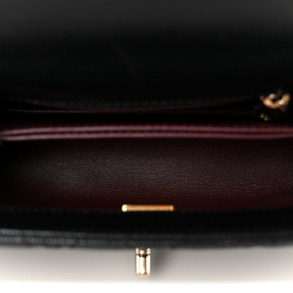 Caviar Quilted Extra Mini Coco Handle Flap Black