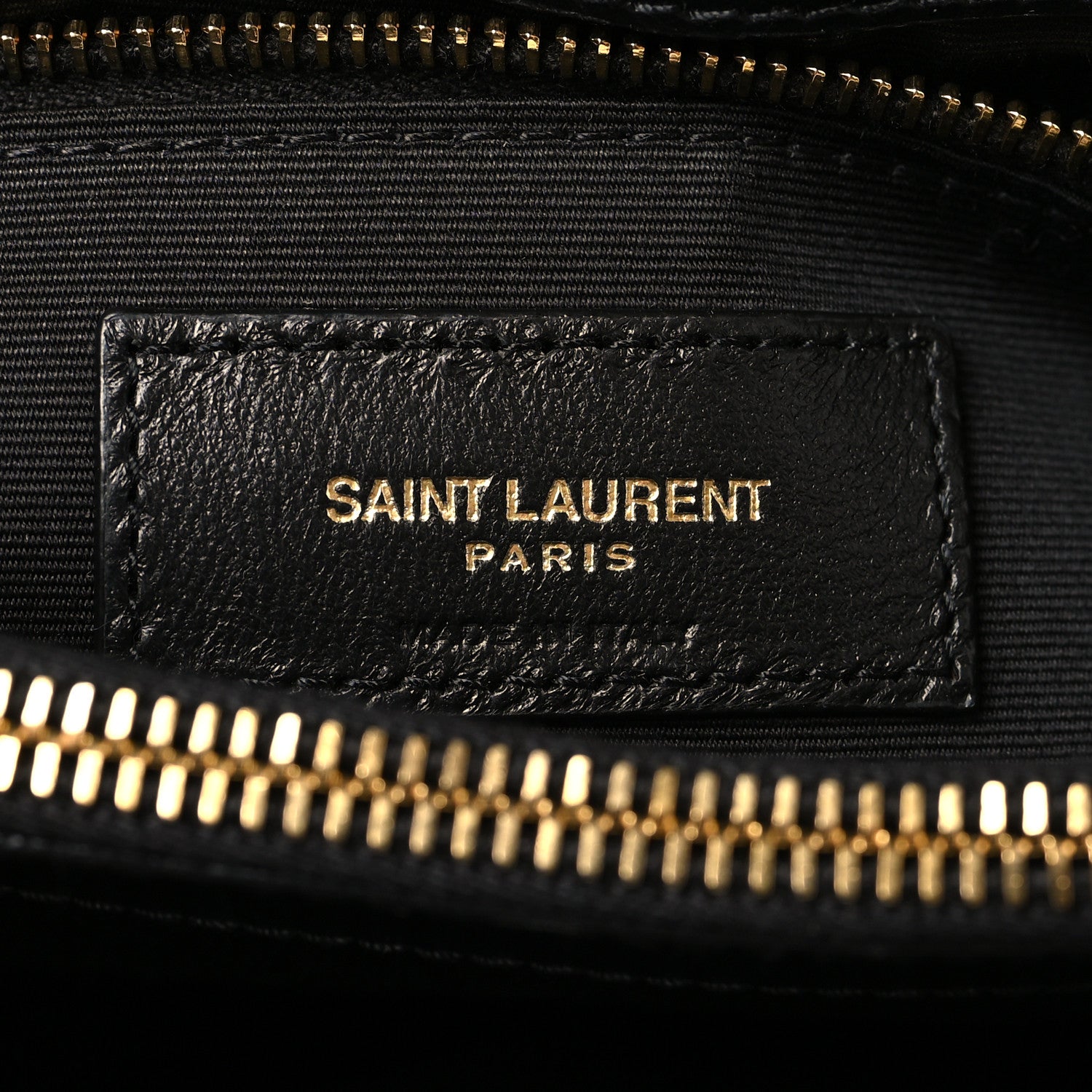Calfskin Y Quilted Monogram Medium Loulou Chain Satchel Black