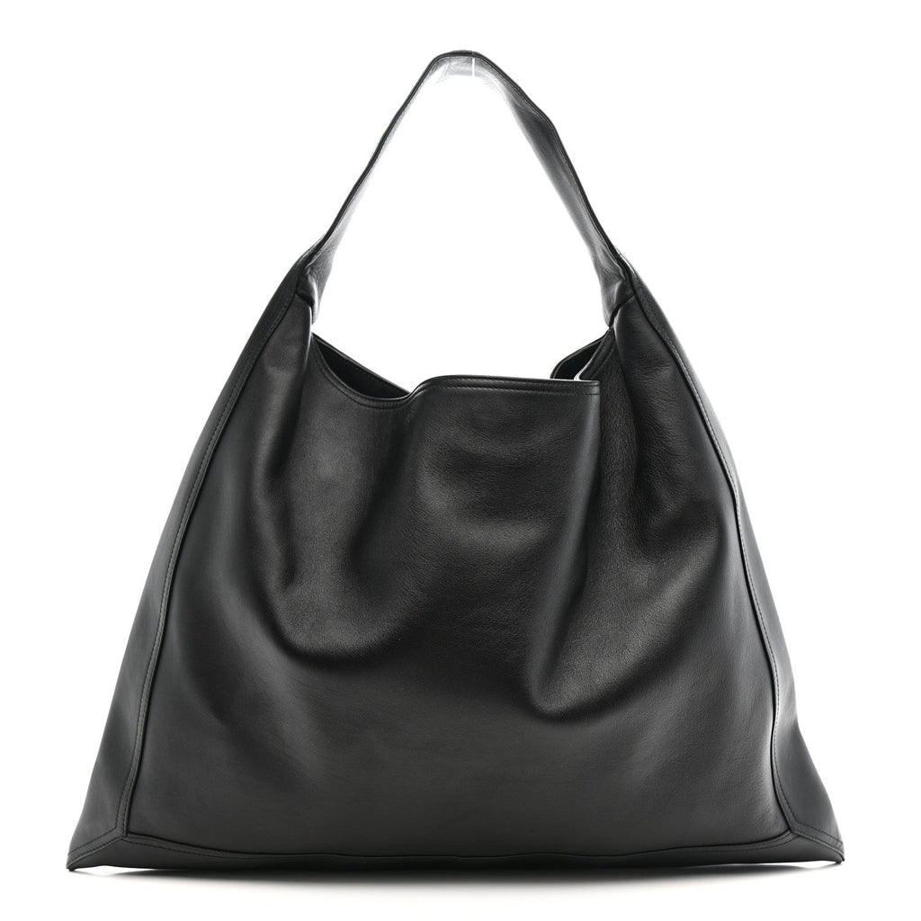 Silky Calfskin Large Hop Black