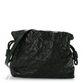 Calfskin Quilted Flamenco Knot Clutch Verde