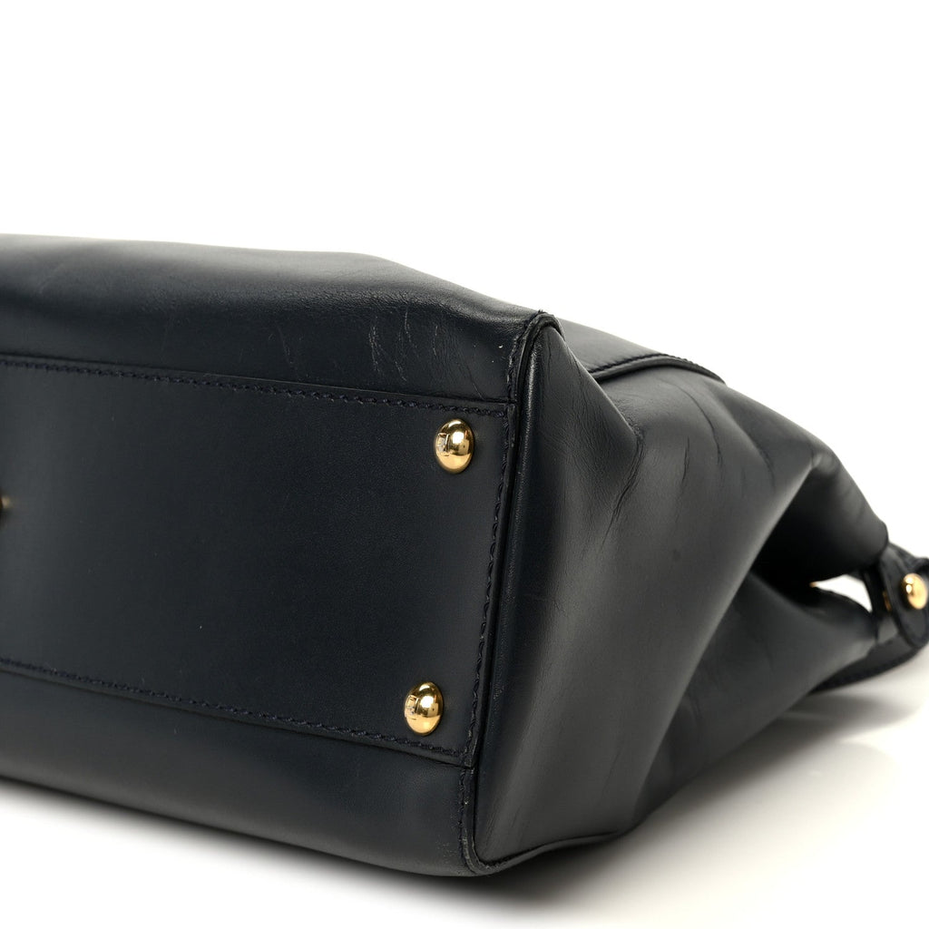 Vitello Morgan Shiny Nappa Medium Peekaboo Iconic Satchel Lavagna Lago