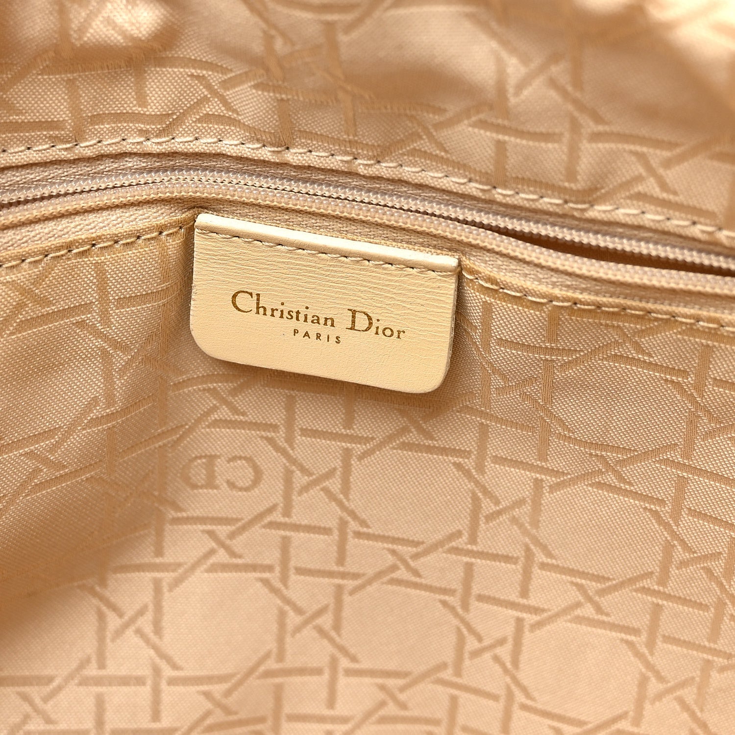 Nylon Cannage Large Lady Dior Tan