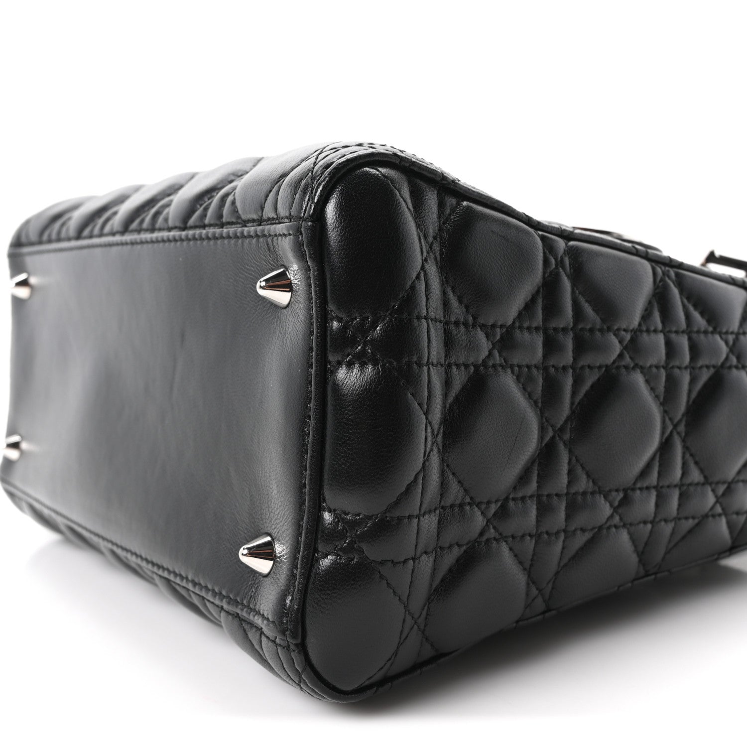 Lambskin Cannage Medium Lady Dior Black