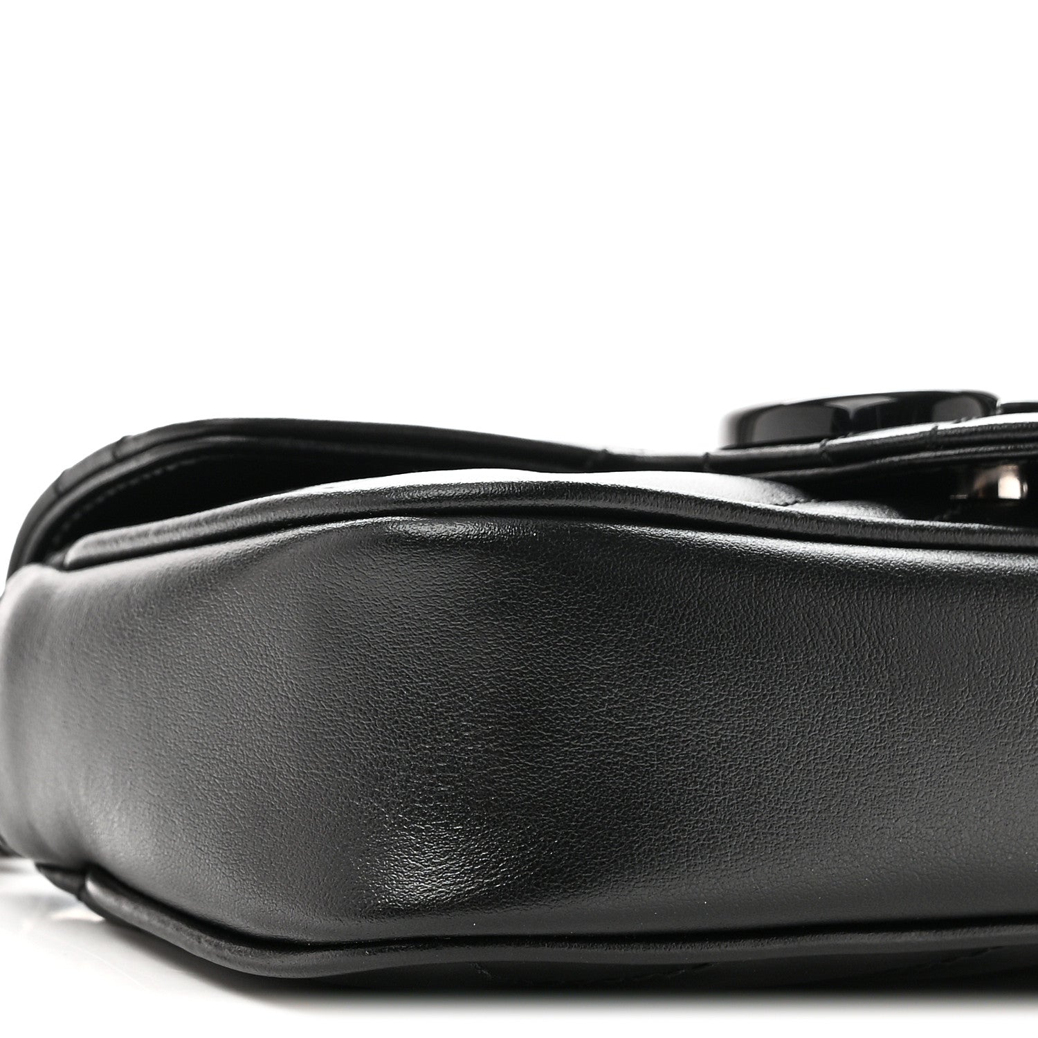 Calfskin Matelasse Monochrome GG Marmont Chain Belt Bag Black
