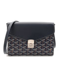 Goyardine Calfskin Chypre Wallet Pouch Navy
