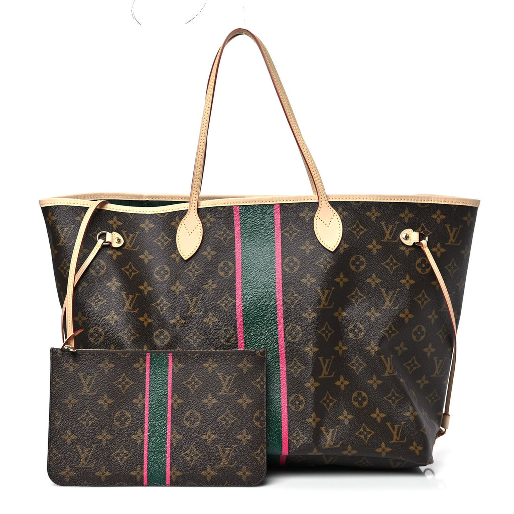 Monogram My LV Heritage Neverfull GM Vert Anglais Fuchsia