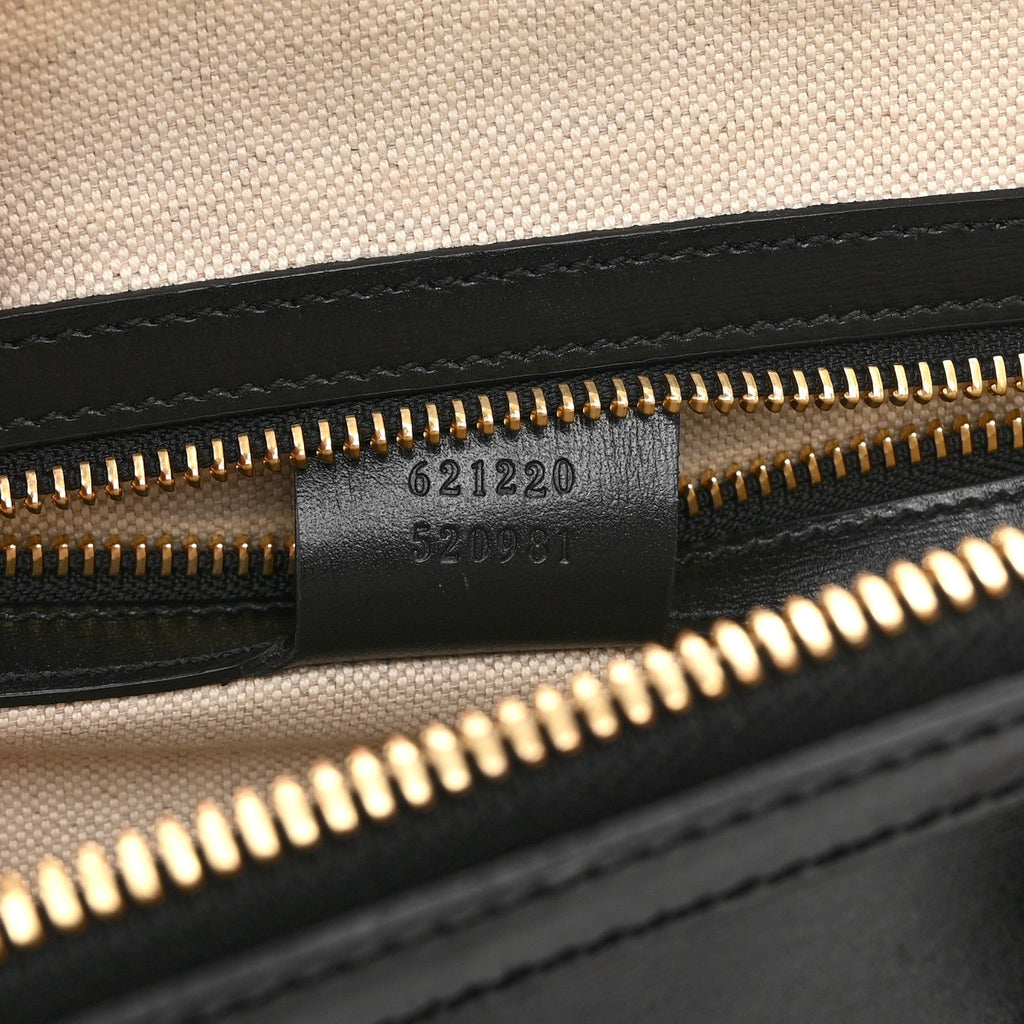 Boarded Plutone Calfskin Small Horsebit 1955 Top Handle Bag Black
