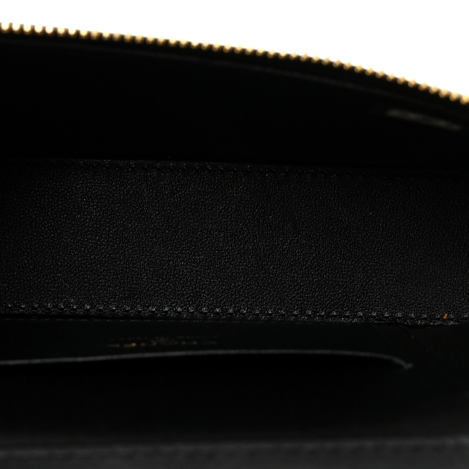 Lambskin Quilted Resin Vanity Case With Chain Black