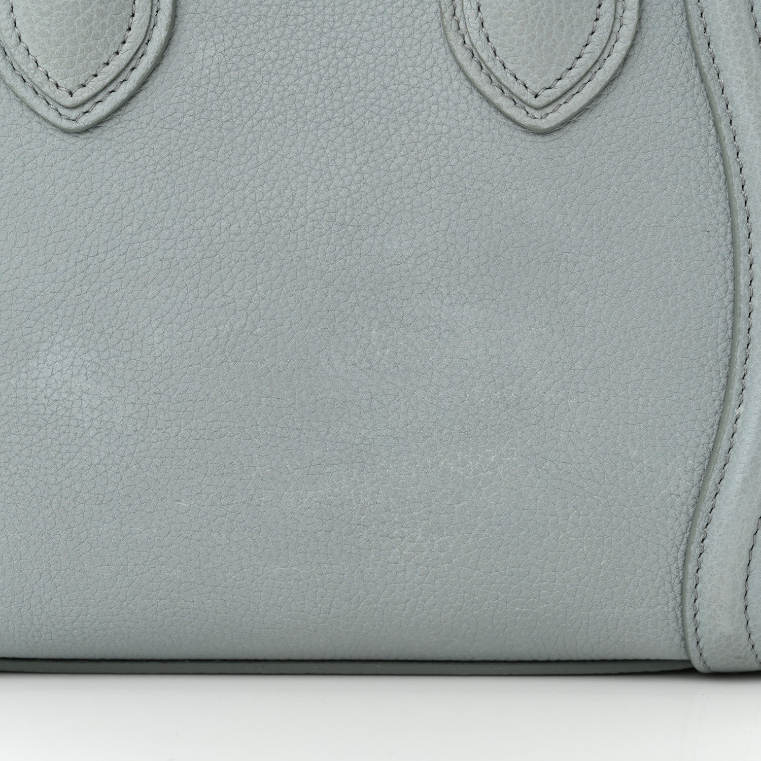 Drummed Calfskin Nano Luggage Almond