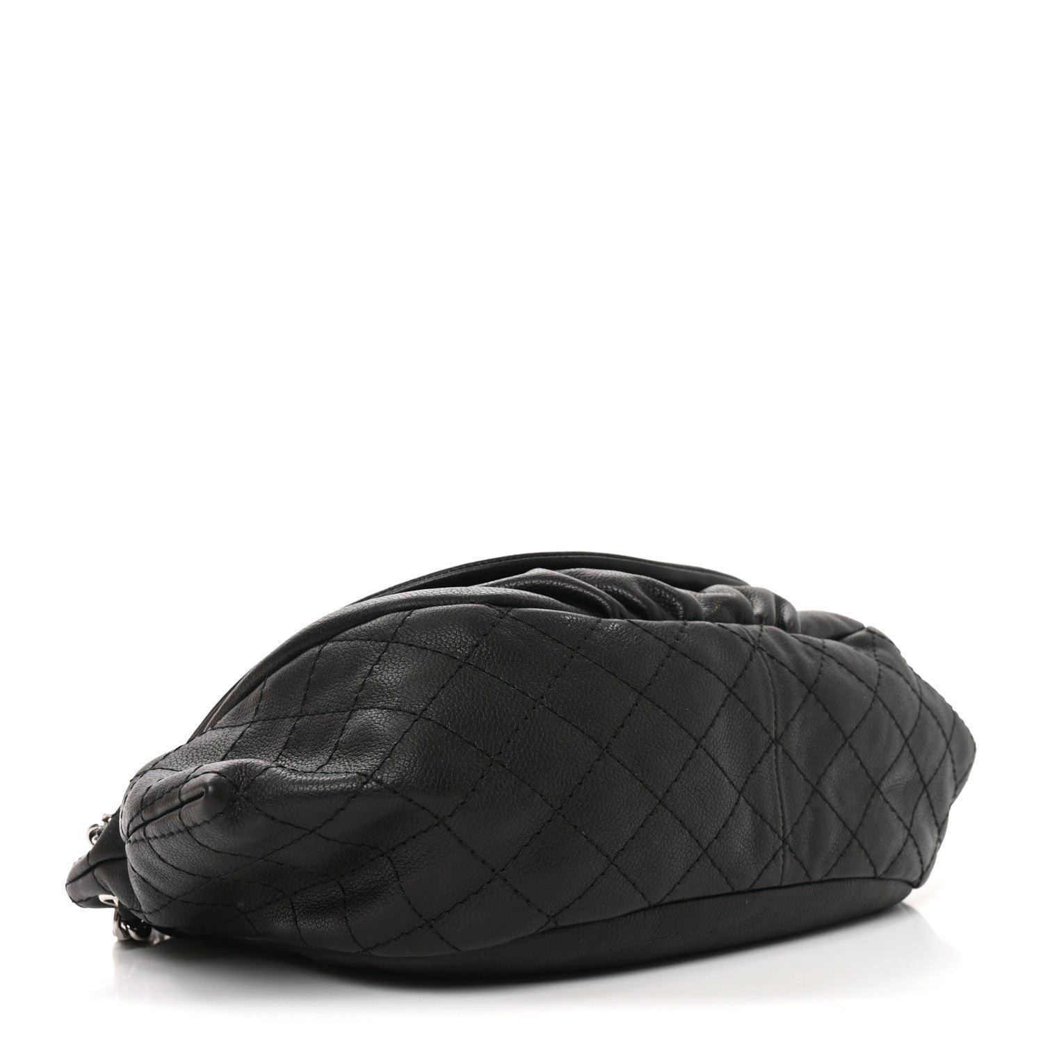 Caviar Half Moon Large Flap Black
