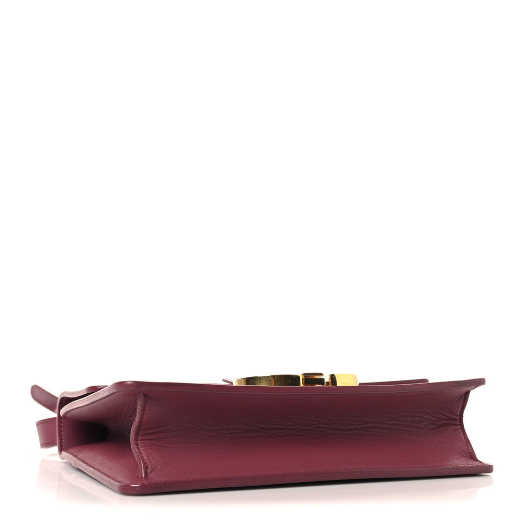 Smooth Calfskin 30 Montaigne Flap Bag Burgundy