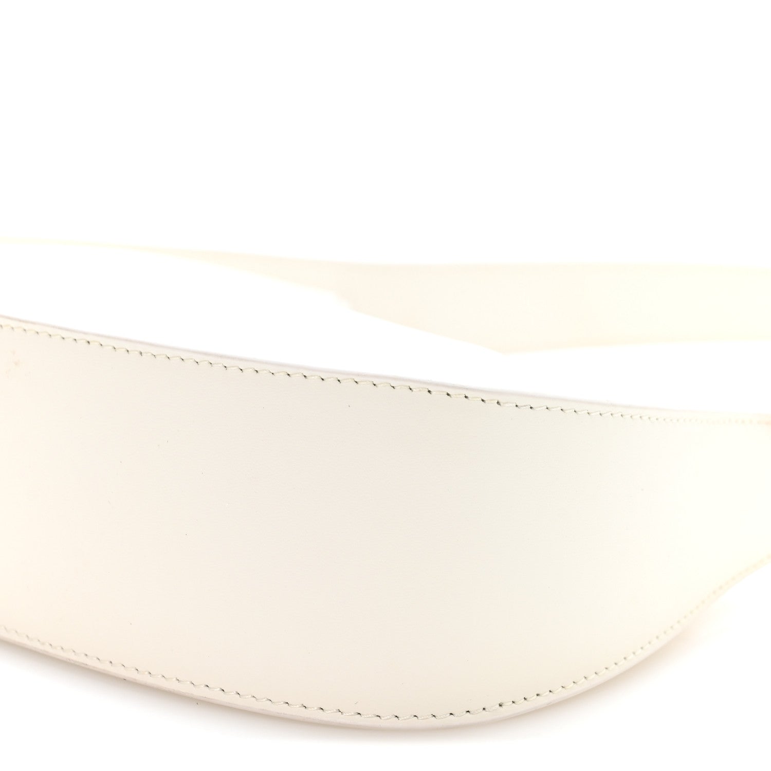 Smooth Calfskin Half Moon Shoulder Bag New Ivory